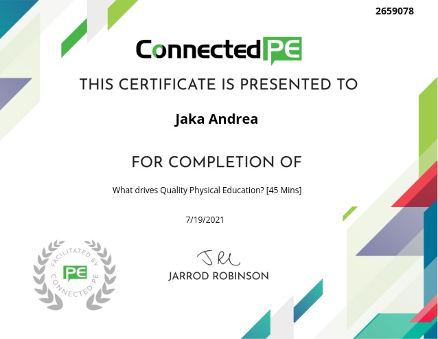 Jaka Andrea S Certificate