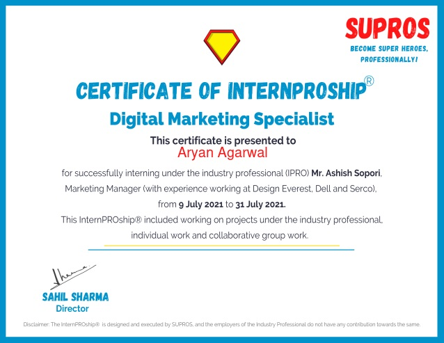 Certificate