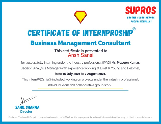 Certificate
