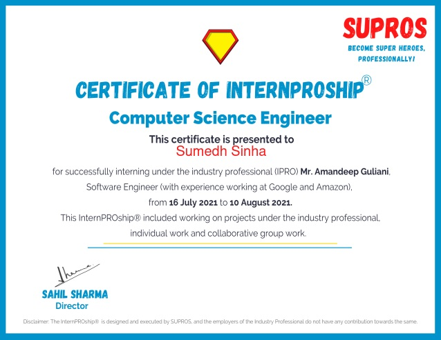 Certificate