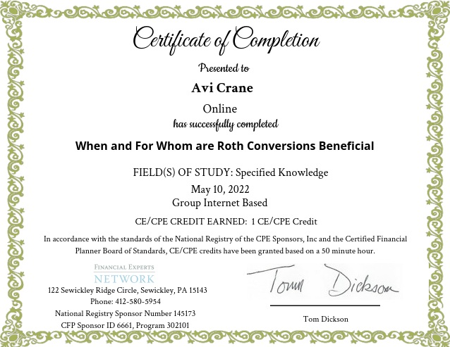 Certificate