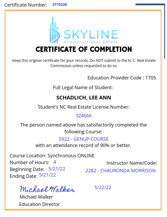 Certificate