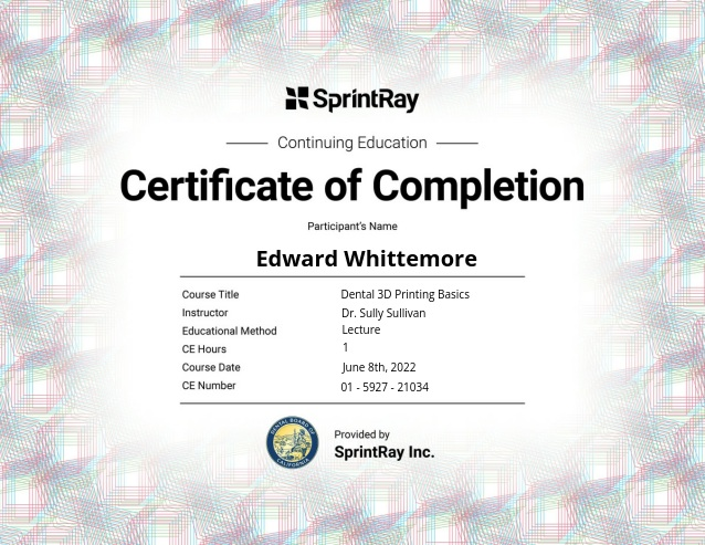 Certificate