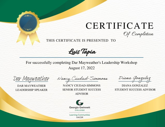 Certificate