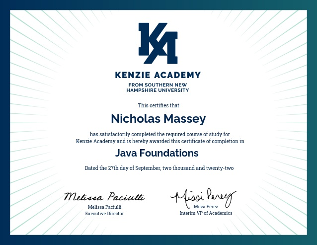 Certificate