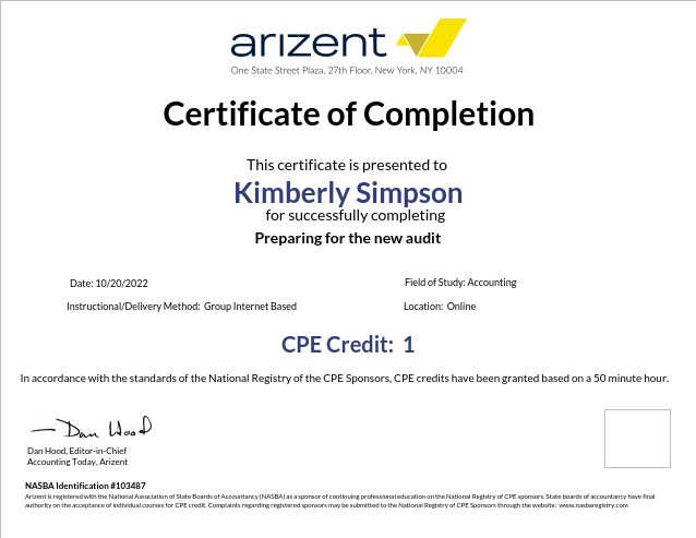 Certificate