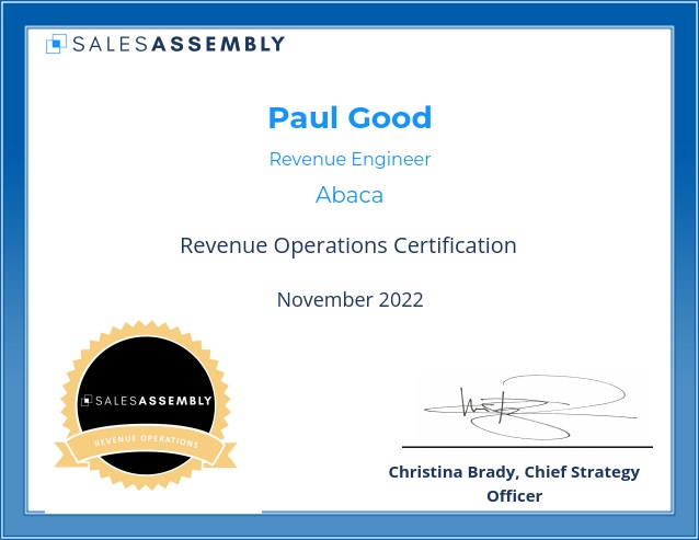 Certificate