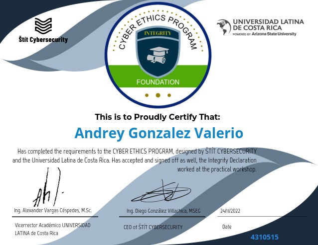 Certificate