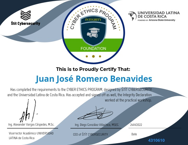Certificate