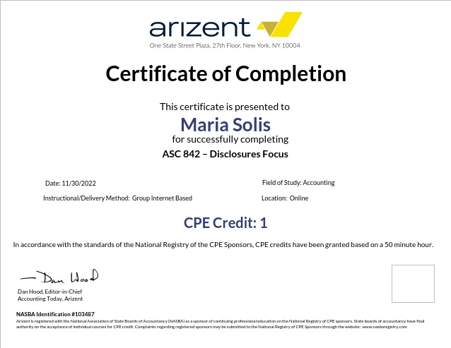 Certificate