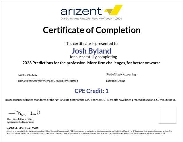 Certificate