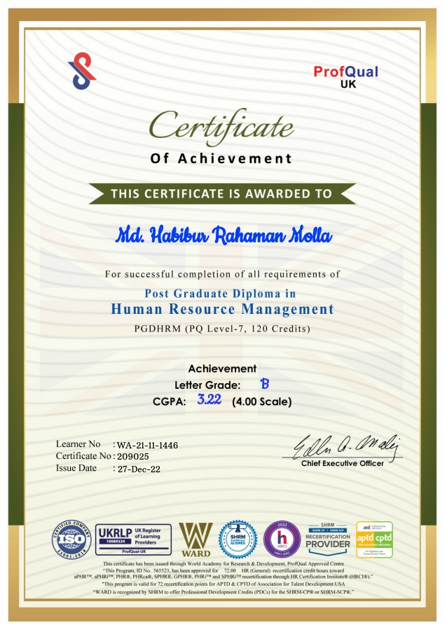 Certificate