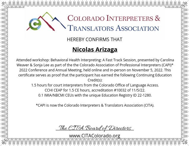 Certificate