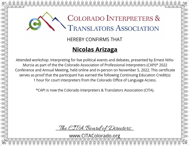 Certificate