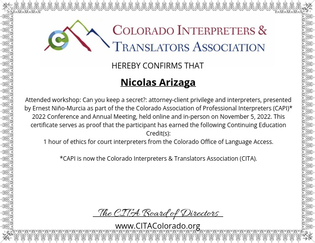 Certificate