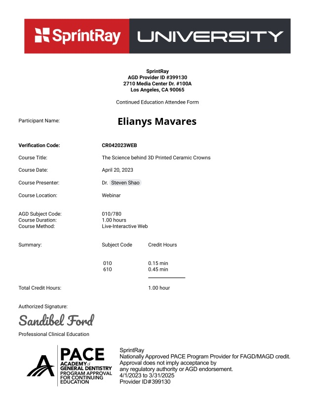 Certificate