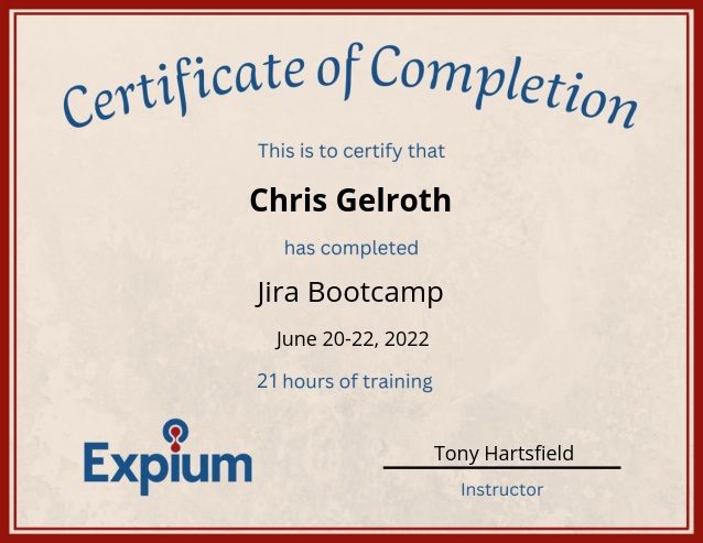 Certificate