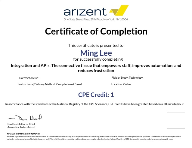 Certificate