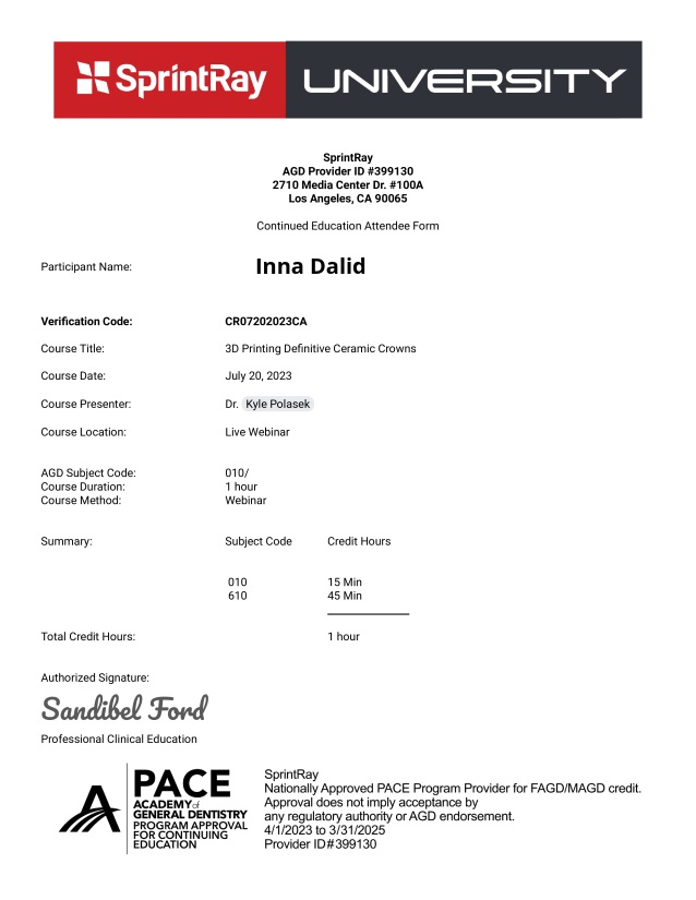 Certificate