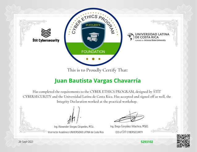 Certificate