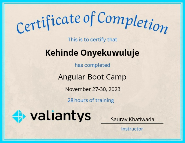 Certificate