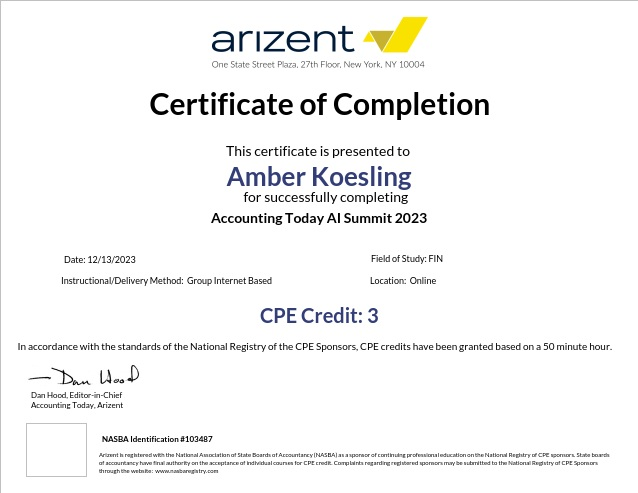 Certificate