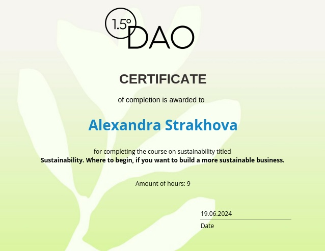 Certificate