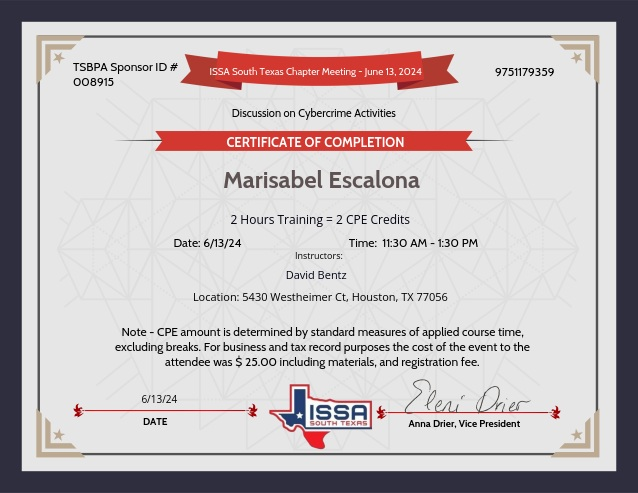 Certificate