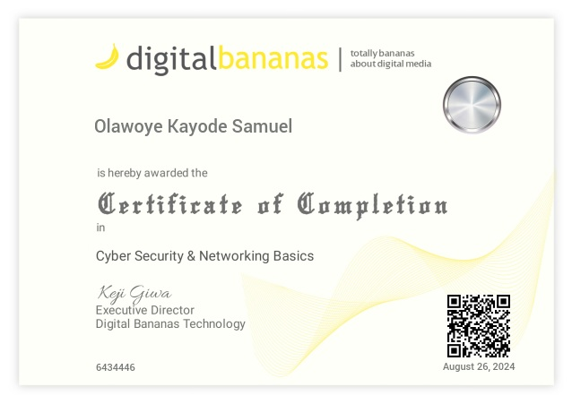 Certificate