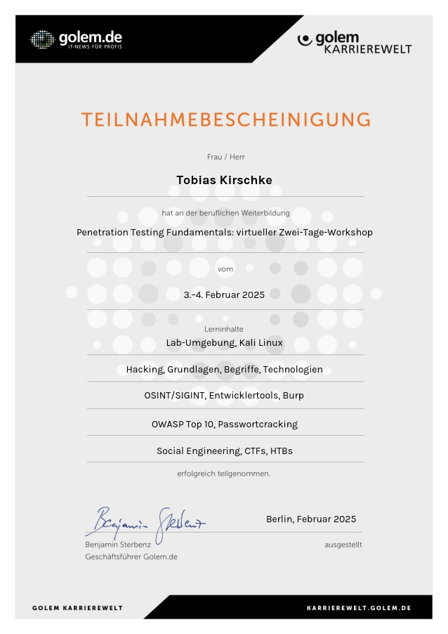Certificate