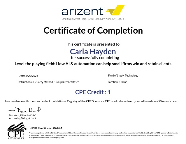 Certificate