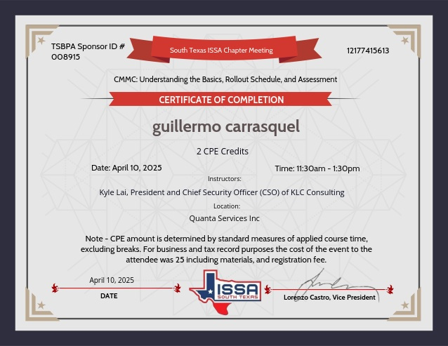 Certificate